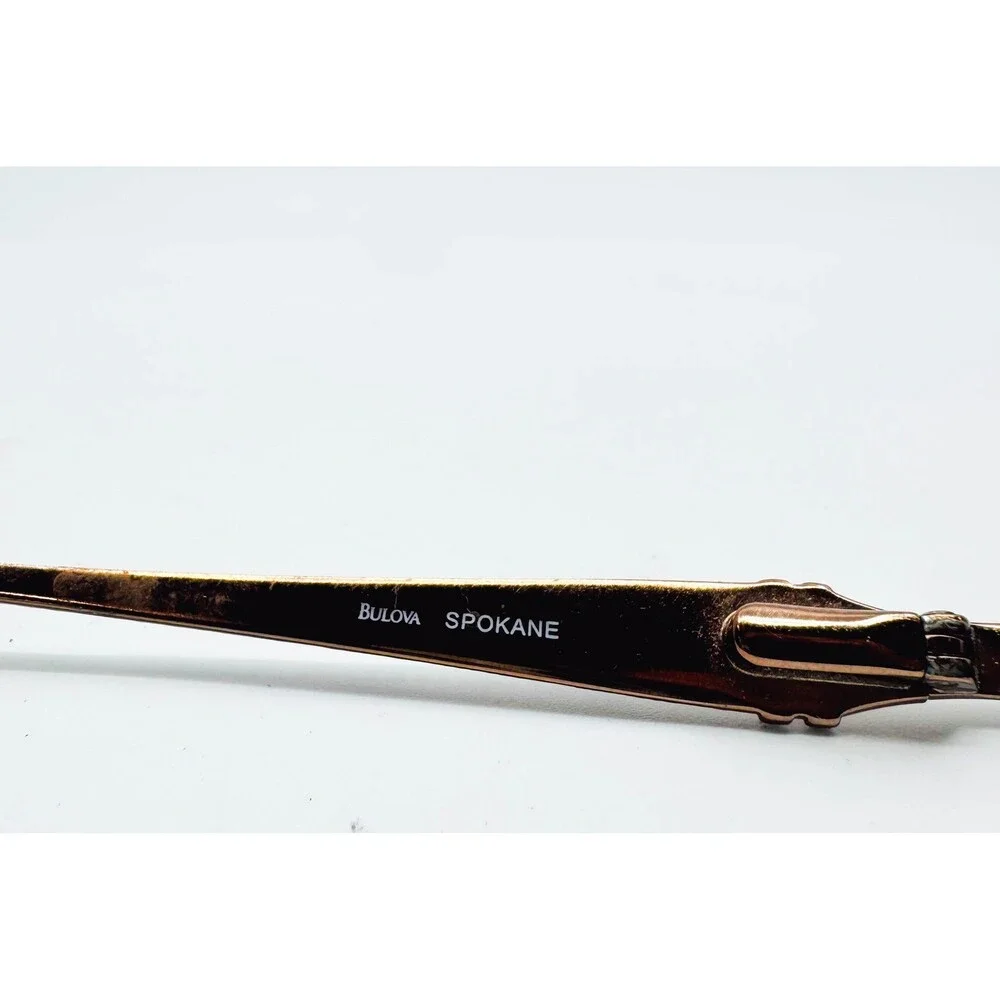 Bulova Eyeglasses Womens Brown Spokane Caramel Oval Metal Frames 50-17-135